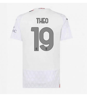 AC Milan Theo Hernandez #19 Segunda Equipación Mujer 2023-24 Manga Corta